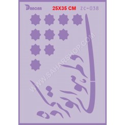 شابلون استنسیل ZC-038
