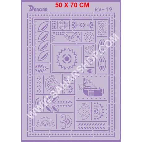 شابلون استنسیل RV-19 لیپان آرت