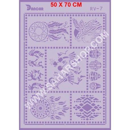 شابلون استنسیل RV-07 لیپان آرت