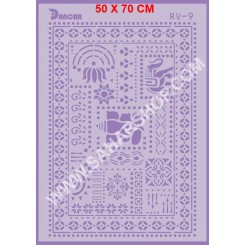 شابلون استنسیل RV-09 لیپان آرت