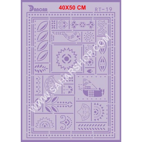 شابلون استنسیل RT-19 لیپان آرت